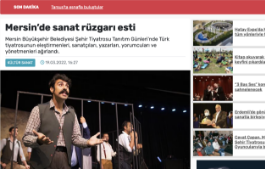 Mersinde sanat rüzgarı esti