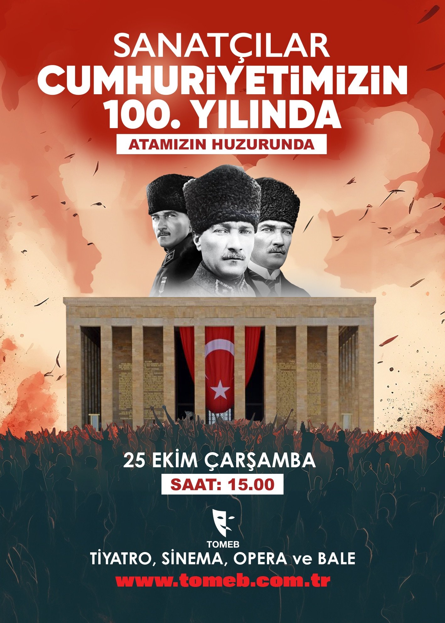 Sanatçılar Cumhuriyetimizin 100. Yılında Atamızın Huzurunda